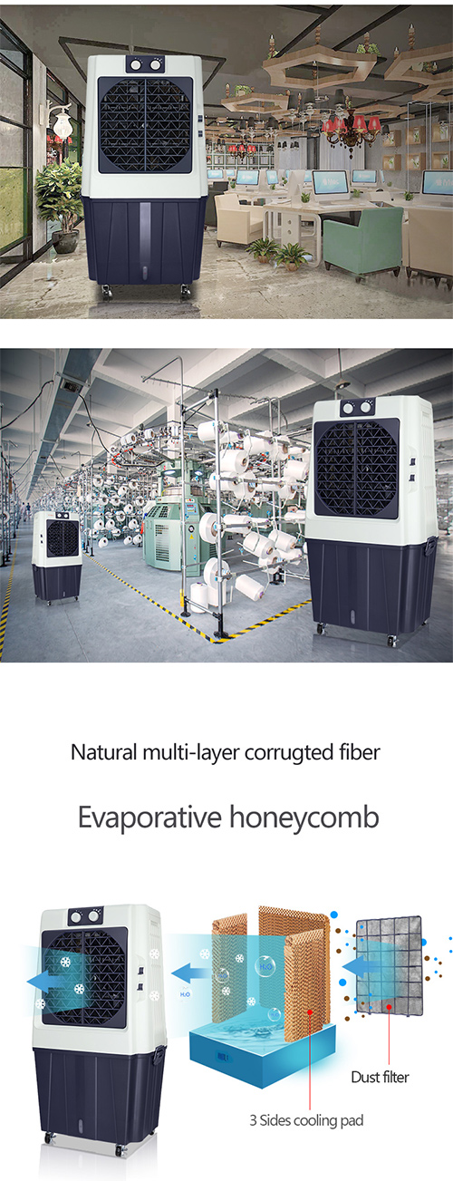 Industrial Evaporative Cooler Bunnings 8000m3/h Airflow 3 Speed