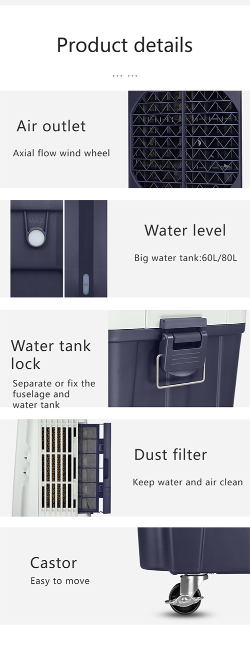 Industrial Evaporative Cooler Bunnings 8000m3/h Airflow 3 Speed