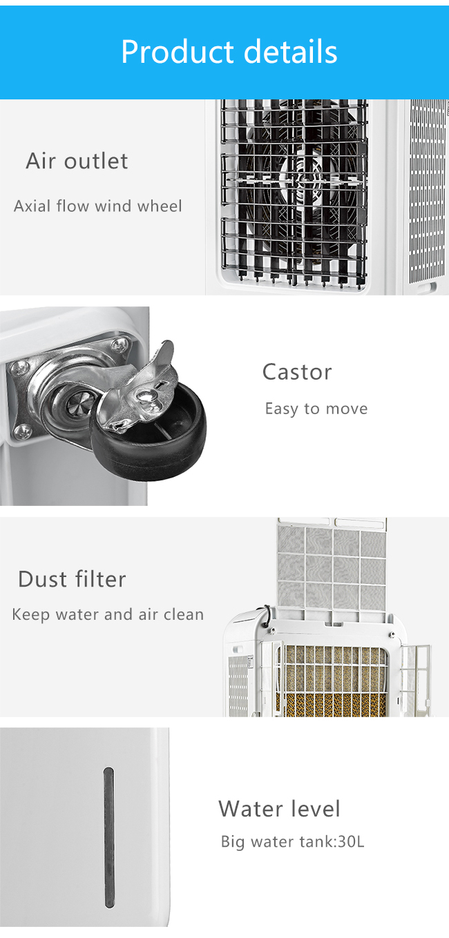 Fans That Blow Cold Air Using Water , Water Cooling Tower Fanr ABS Material