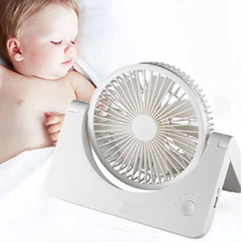 Desk Install USB Rechargeable Mini Fan With DC Motor Mesh Removable